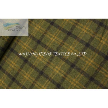 Duffel Plaid Coat Fabric 60%wool 40%polyester